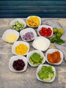 Zutaten der Burrito Bowl