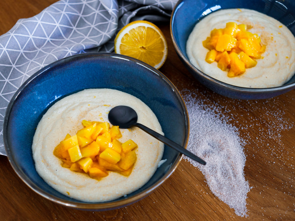 Grießbrei mit frischer Mango | bauchgefuehl-rezepte.de | Food-Blog